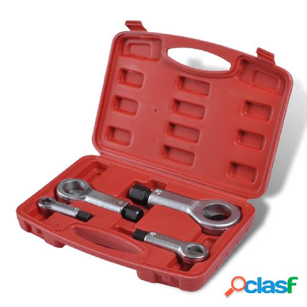 vidaXL 4 piezas Divisor de Tuerca Removedor Extractor