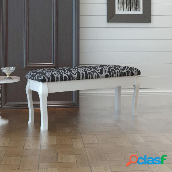 vidaXL Acolchada Hocker para Tocador de 2 Asientos Negro 110