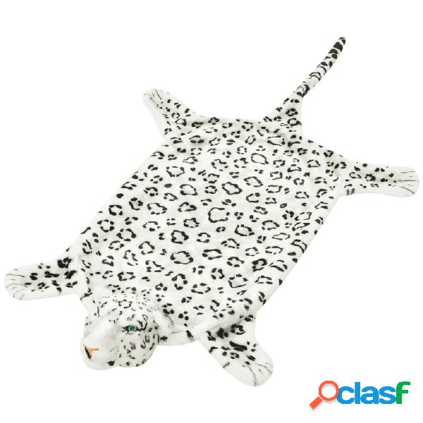 vidaXL Alfombra afelpada de leopardo 139 cm blanco