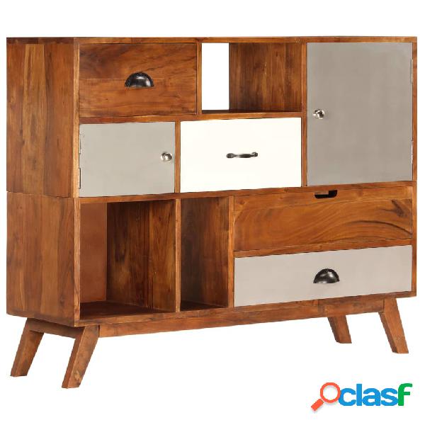 vidaXL Aparador de madera maciza de acacia 115x35x86 cm