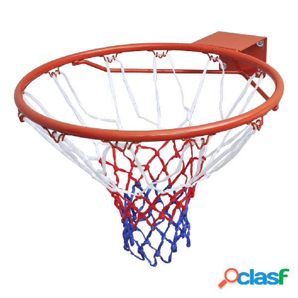 vidaXL Canasta de baloncesto con red naranja 45 cm