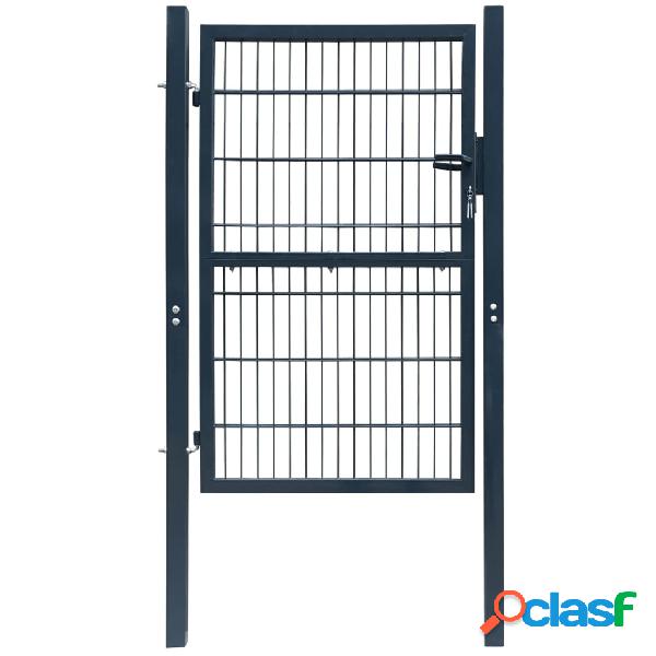 vidaXL Cancela de valla 2D individual gris antracita 106x170