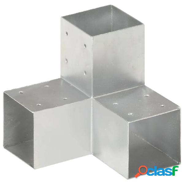 vidaXL Conectores de postes en forma de Y metal galvanizado
