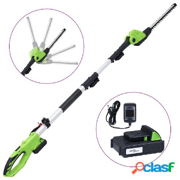 vidaXL Cortasetos de pértiga inalámbrico batería
