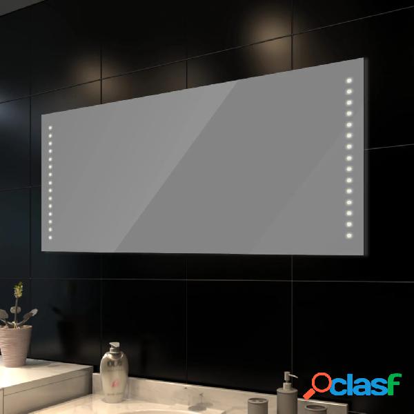 vidaXL Espejo del baño con luces de LED en pared, 140 x 60