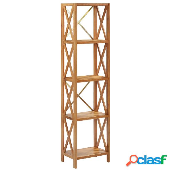 vidaXL Estantería de 5 niveles madera maciza de roble