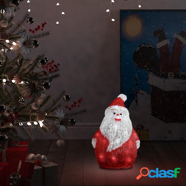 vidaXL Figura de Papá Noel de acrílico navideño LED 28 cm