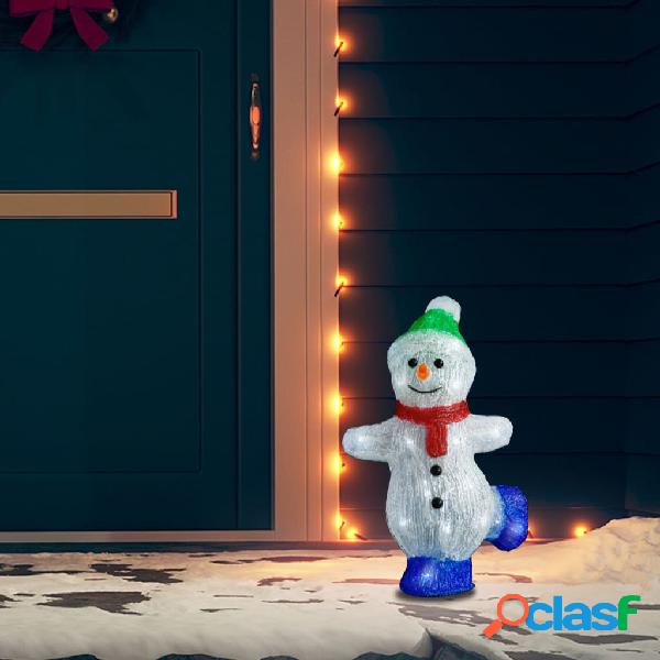 vidaXL Figura de muñeco de nieve de acrílico navideño LED