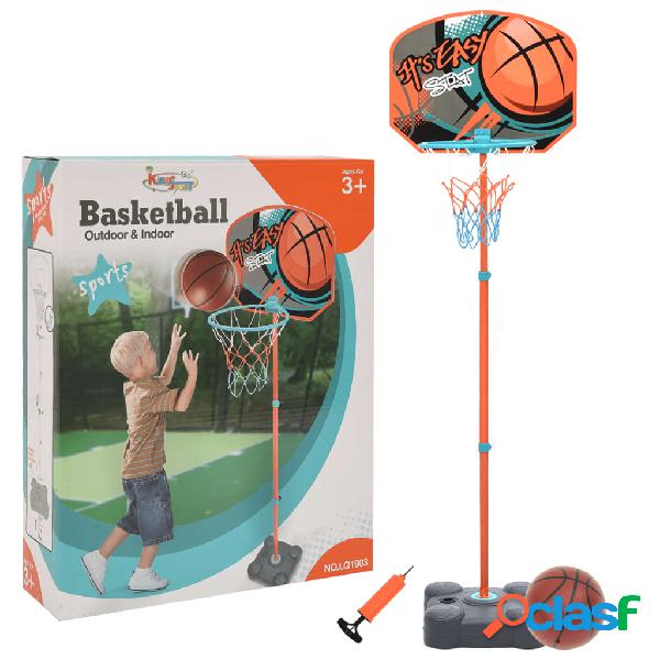 vidaXL Juego de canasta de baloncesto portátil ajustable