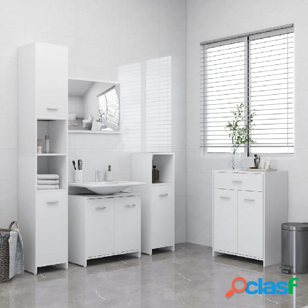 vidaXL Juego de muebles de baño 4 piezas blanco