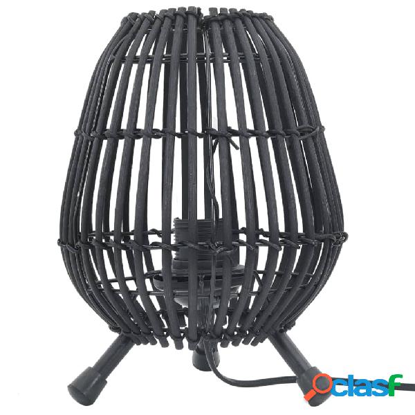 vidaXL Lámpara de pie de mesa Willow negro 60 W 20x27 cm E