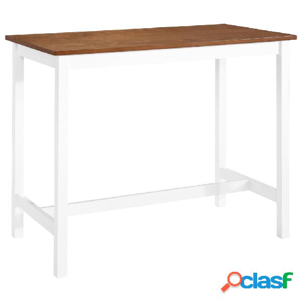 vidaXL Mesa de bar madera maciza 108x60x91 cm