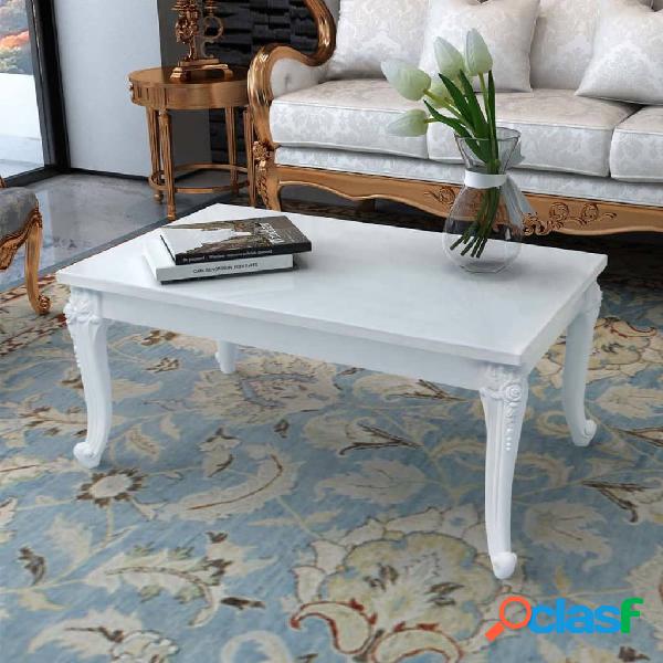 vidaXL Mesa de centro 100 x 60 x 42 blanco brillante