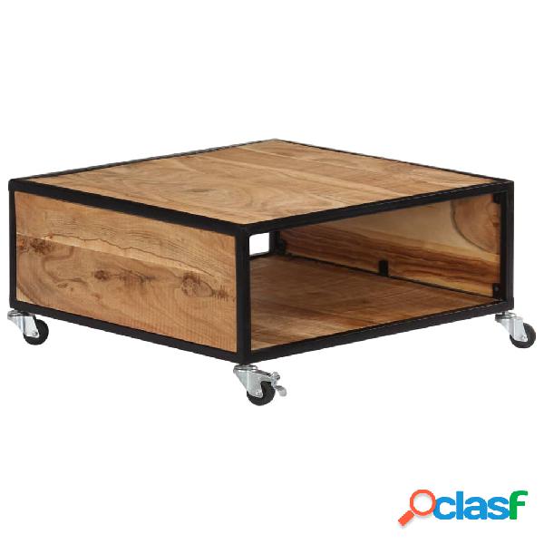 vidaXL Mesa de centro 70x70x32 madera maciza de acacia