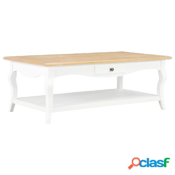 vidaXL Mesa de centro de MDF blanca 110x60x40 cm