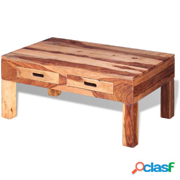 vidaXL Mesa de centro de madera maciza sheesham