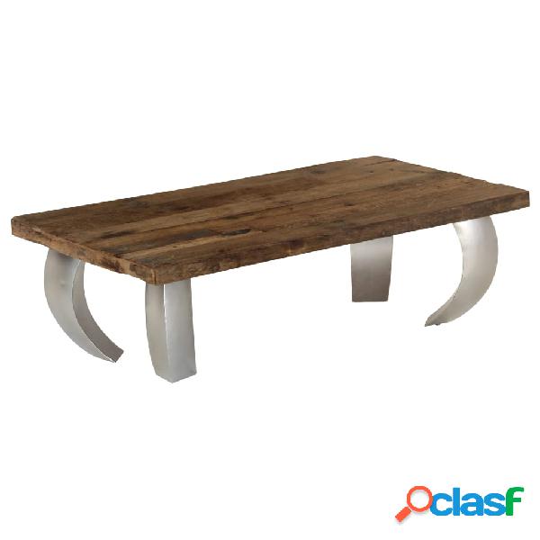vidaXL Mesa de centro madera reciclada y acero Opium