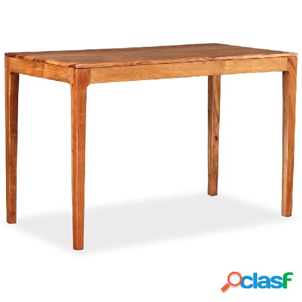 vidaXL Mesa de comedor de madera maciza 118x60x76 cm