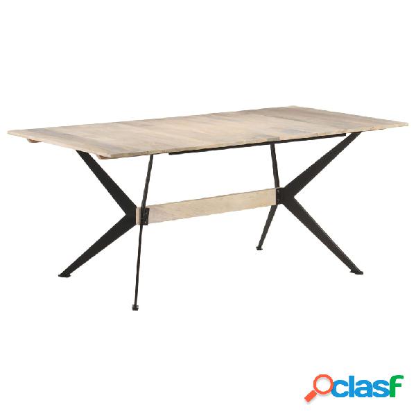 vidaXL Mesa de comedor de madera maciza de mango 180x90x76