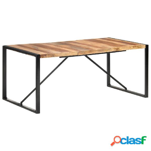 vidaXL Mesa de comedor madera maciza con acabado sheesham