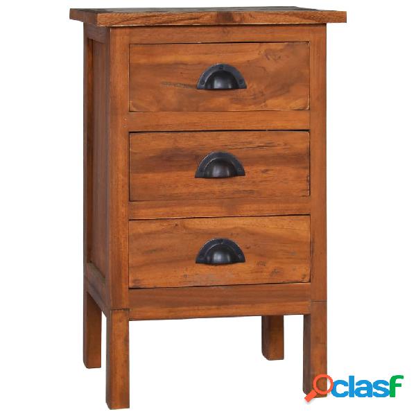 vidaXL Mesita de noche de madera maciza de teca 40x35x60 cm