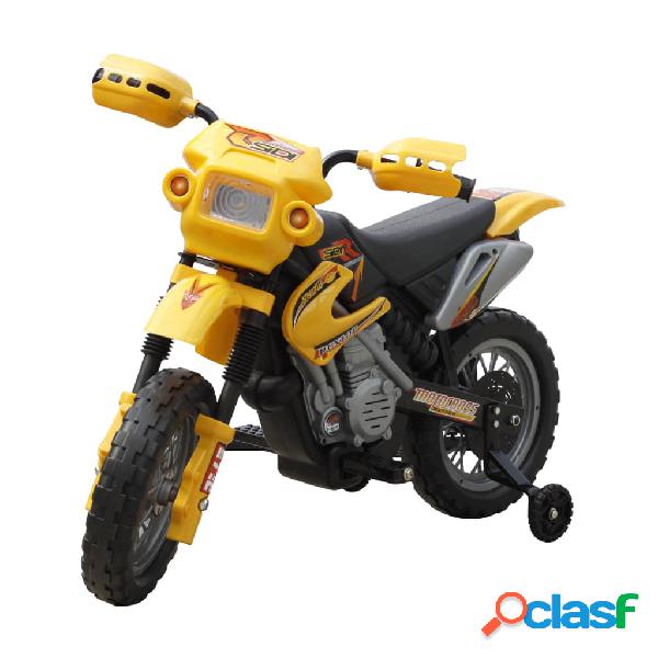 vidaXL Motocicleta Eléctrica Amarillo Para Niños