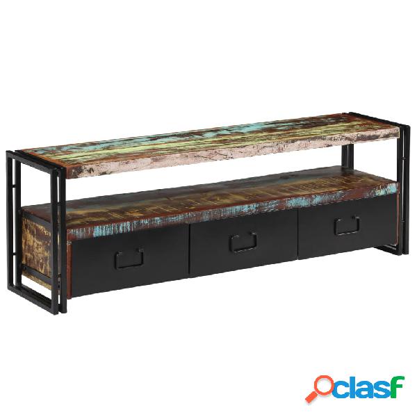 vidaXL Mueble para TV de madera maciza reciclada 120x30x40