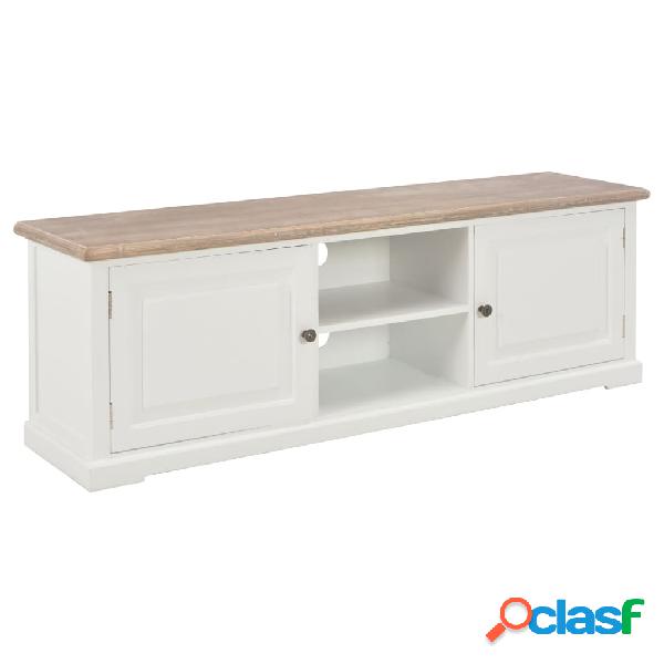 vidaXL Mueble para el televisor de madera blanco 120x30x40