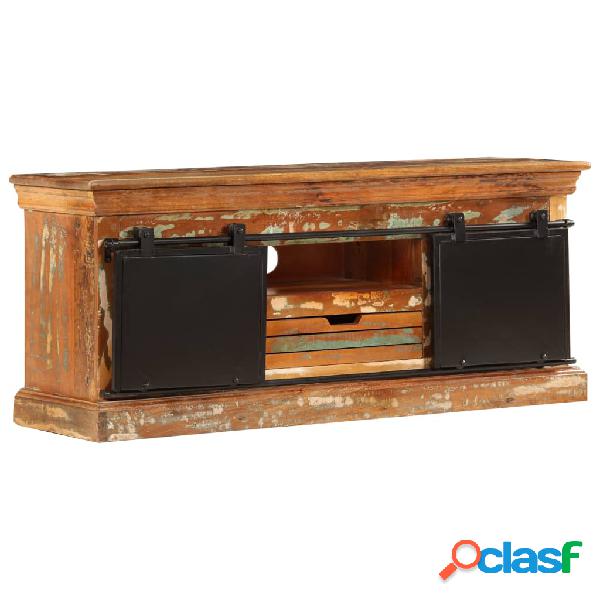 vidaXL Mueble para la TV madera maciza reciclada 110x30x45