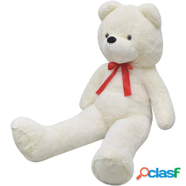 vidaXL Oso de peluche blando XXL blanco 85 cm