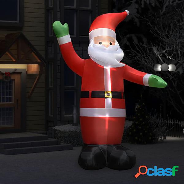 vidaXL Papá Noel inflable con LEDs adorno navideño IP44