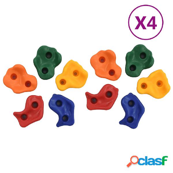 vidaXL Presas de escalada 40 piezas PE multicolor