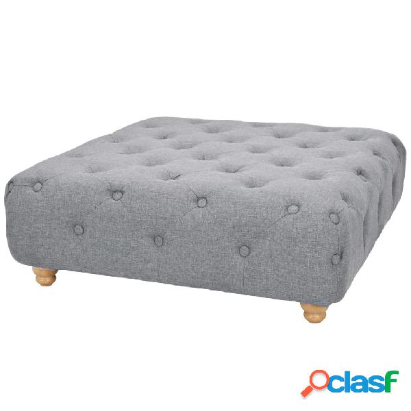 vidaXL Puf de tela 80x80x30 cm gris claro