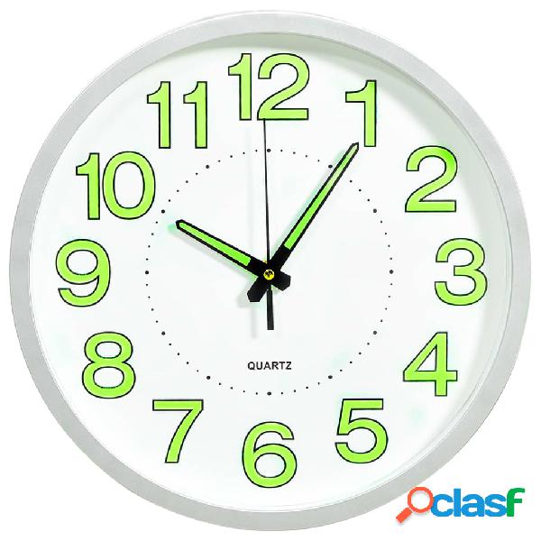 vidaXL Reloj de pared luminoso blanco 30 cm