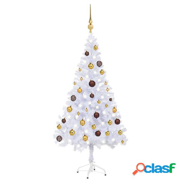 vidaXL Set medio árbol de Navidad artificial LED bola 230