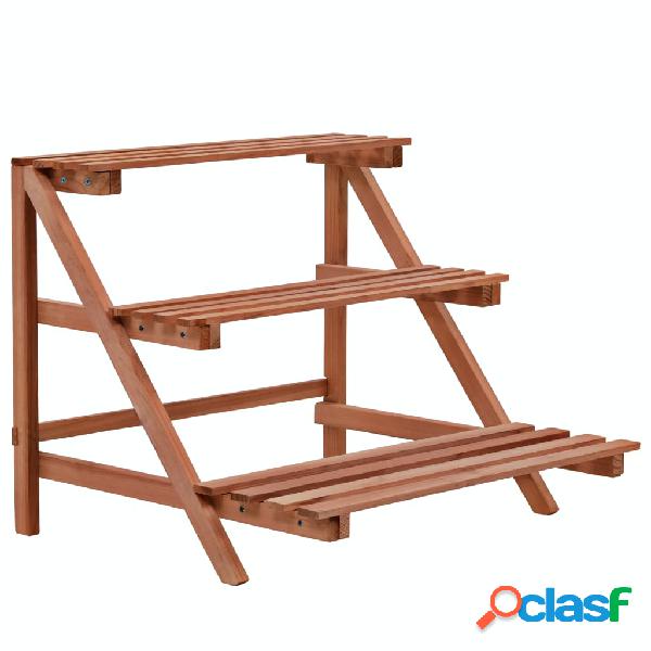 vidaXL Soporte de plantas 3 niveles de madera de cedro