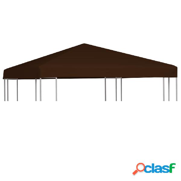 vidaXL Toldo de cenador marrón 310 g/m² 3x3 m