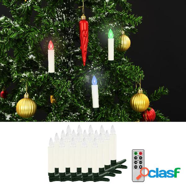 vidaXL Velas LED inalámbricas de Navidad mando distancia 20