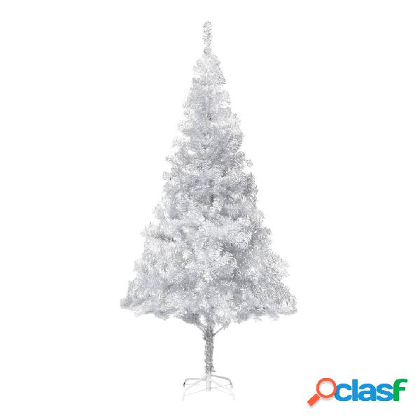 vidaXL Árbol de Navidad artificial con soporte plateado PET