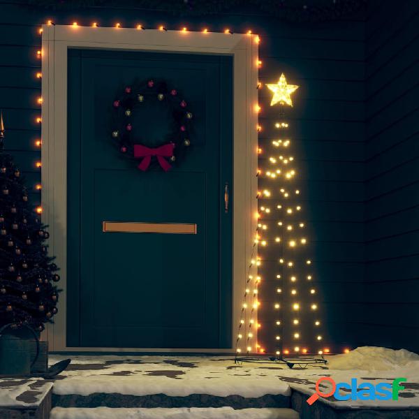 vidaXL Árbol de cono de Navidad blanco cálido 70 LED