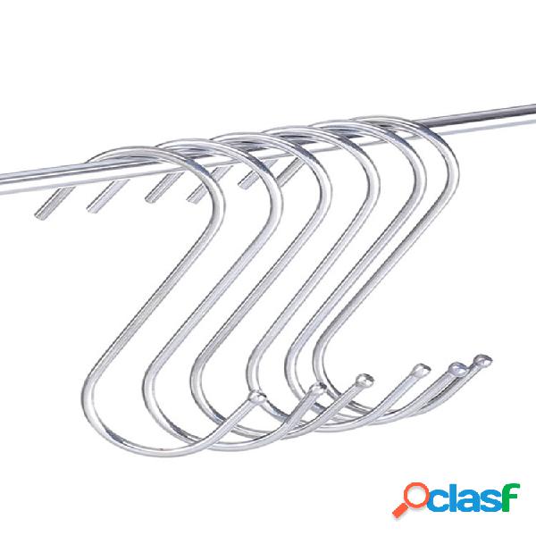 10 piezas de acero inoxidable Percha Ganchos en forma de S