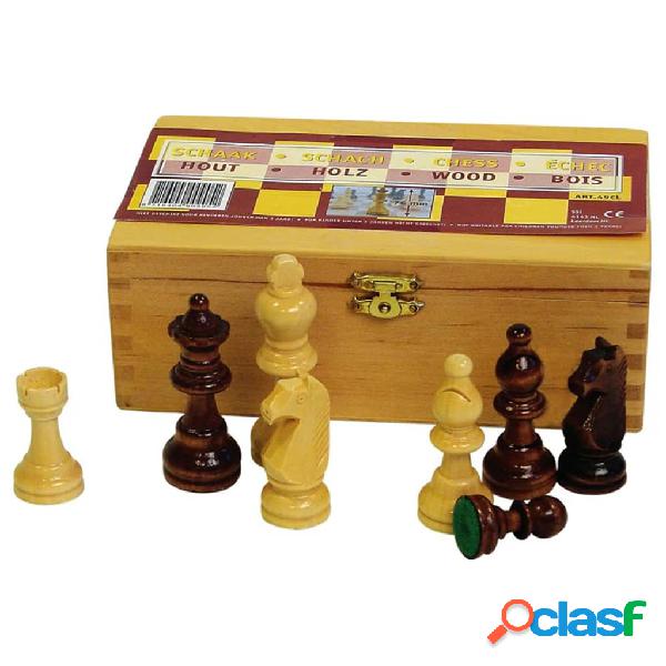 Abbey Game Fichas de ajedrez 87 mm negro/Blanco 49CL