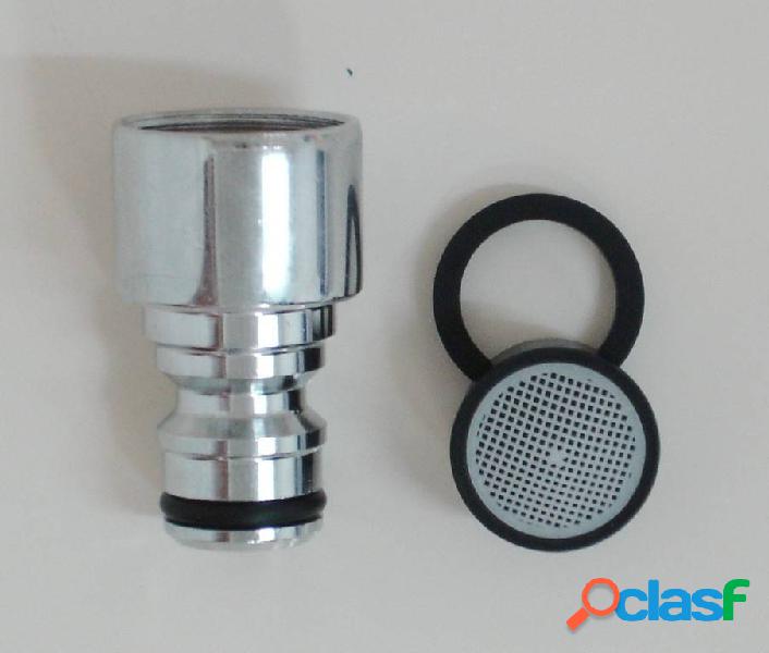 Adaptador Automatico Rosca Hembra M-22 Laton Cromado