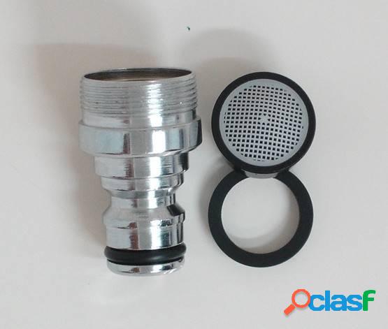 Adaptador Automatico Rosca Macho M-24 Laton Cromado