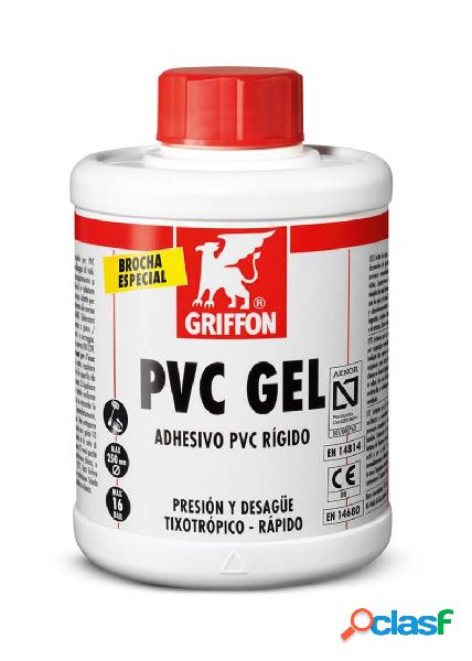 Adhesivo Pvc rígido gel con brocha rápido 1 litro Griffon