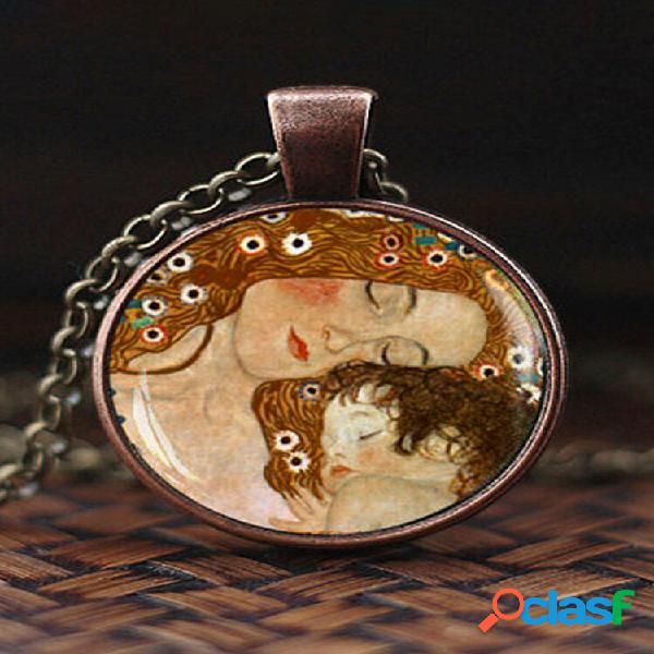 Ajustable Mountain Sea Fish Men Mujer Collar Printed Glass