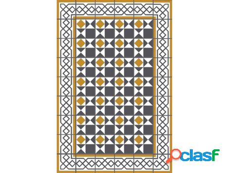 Alfombra OEDIM Mosaico de Azulejos 2 (Naranja y Gris -