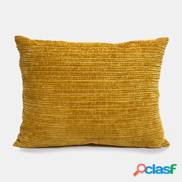 Almohada nórdica de color sólido con textura, sofá a