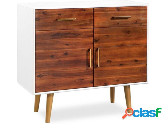 Aparador VIDAXL Madera de acacia maciza (90x33,5x83 cm)