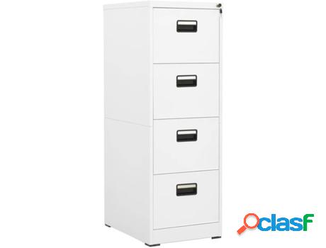Archivador VIDAXL Blanco (46 x 62 x 133 cm - Acero)